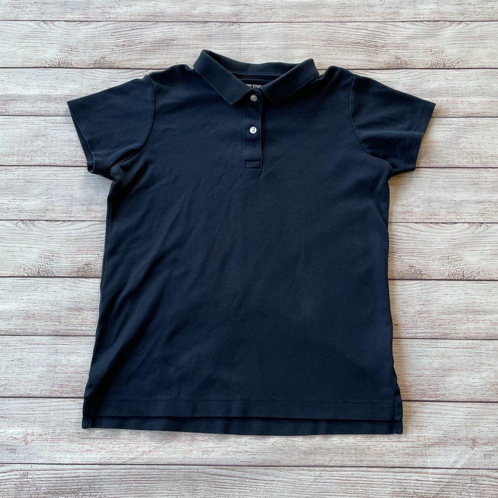 Lands End Navy Interlock Polo Shirt